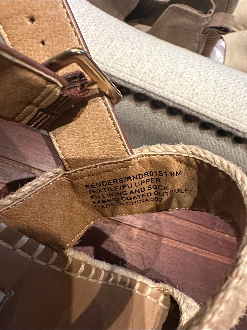 Steve Madden Natural Tan Woven Espadrille Wedge Sandals